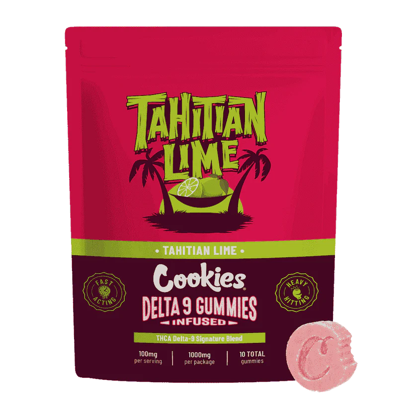 Cookies – Delta-9 Gummies (Tahitian Lime) [1000mg | 10ct | THC Blend]