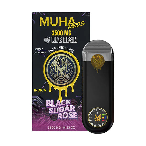 Muha Meds Black Sugar Rose – Indica 3500mg live resin