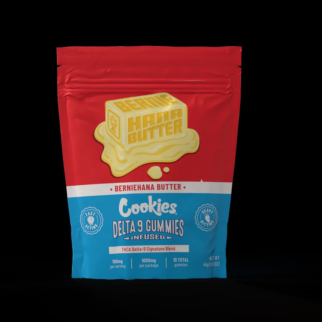 Cookies – Delta-9 Gummies (BernieHana Butter) [1000mg | 10ct | THC Blend]