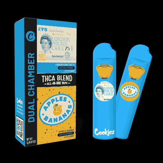 Cookies – Dual Chamber THCA Vape [2g | Apples &amp; Bananas + London Pound Cake 75]