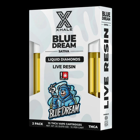 XHALE – Blue Dream [2 Pack | THCA Liquid Diamonds | Live Resin | Sativa]