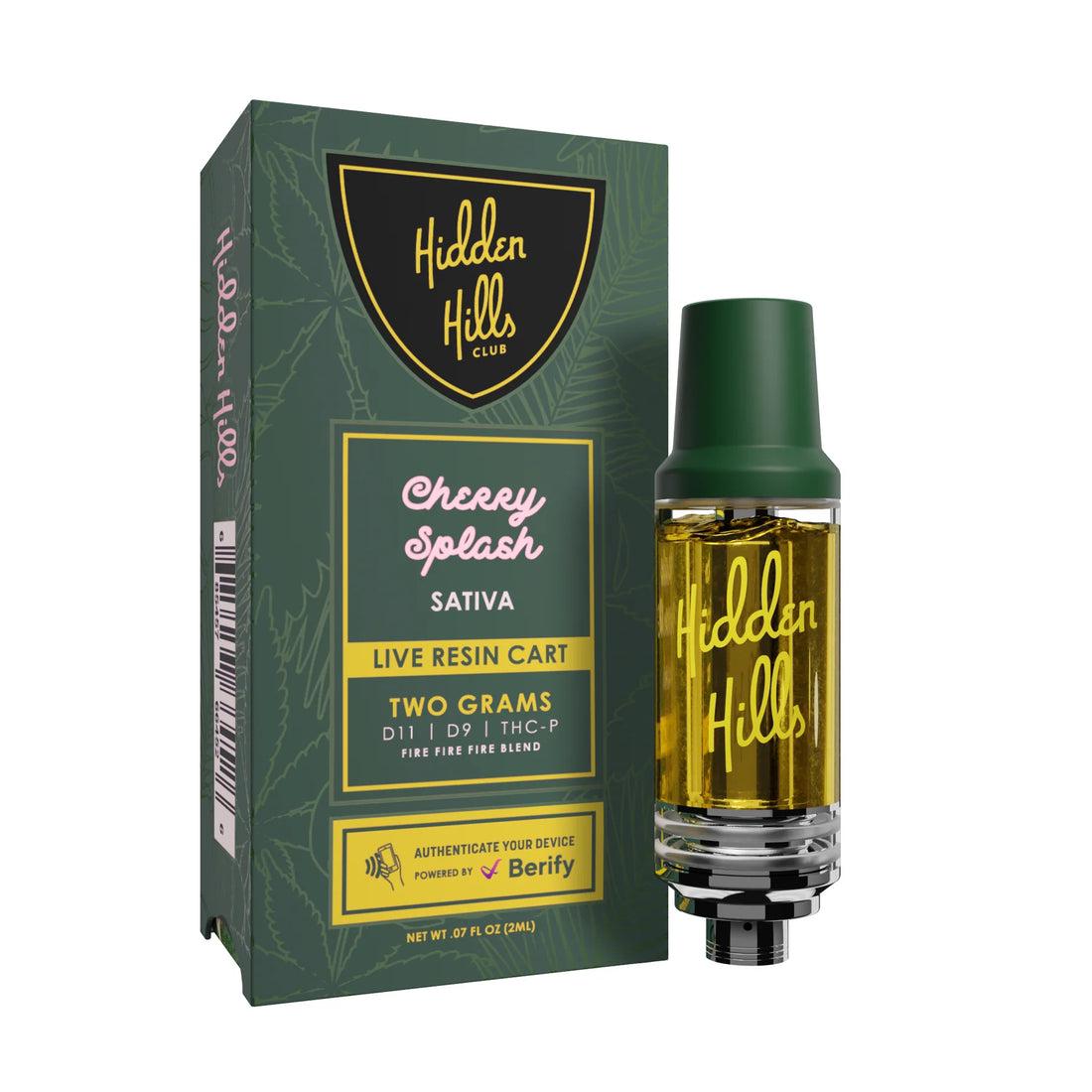 Hidden Hills Club – Cherry Splash Live Resin Cart (2g)