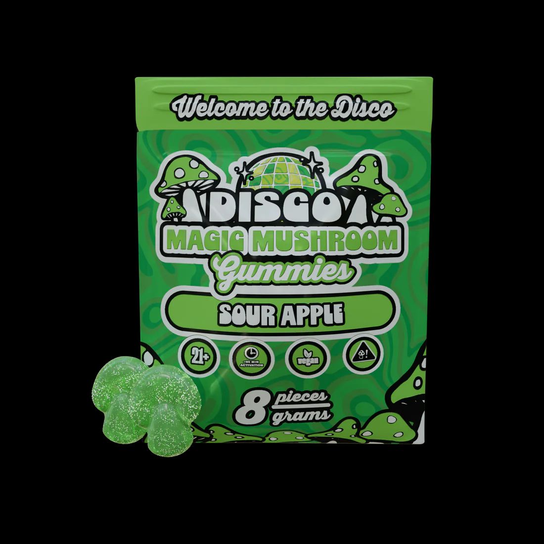 DISCO Magic Mushroom Gummies – Mango Magic (8 piezas)