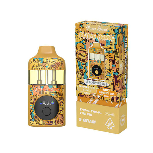 Flying Horse – Stoner Blend | 9g Dual Chamber Vape (Edición Amarilla)